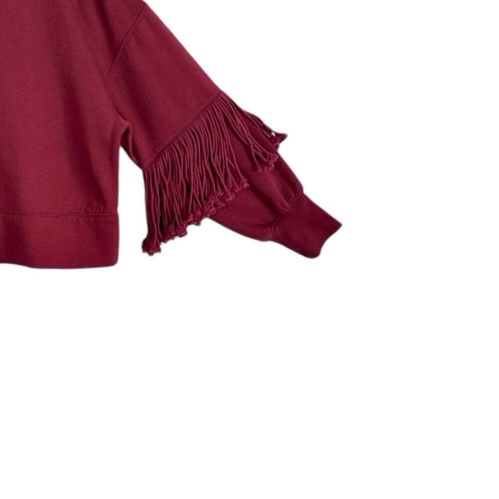 Anthropologie Maeve Fringe Sleeve Crew-Neck Sweatshirt - Picture 5 of 6